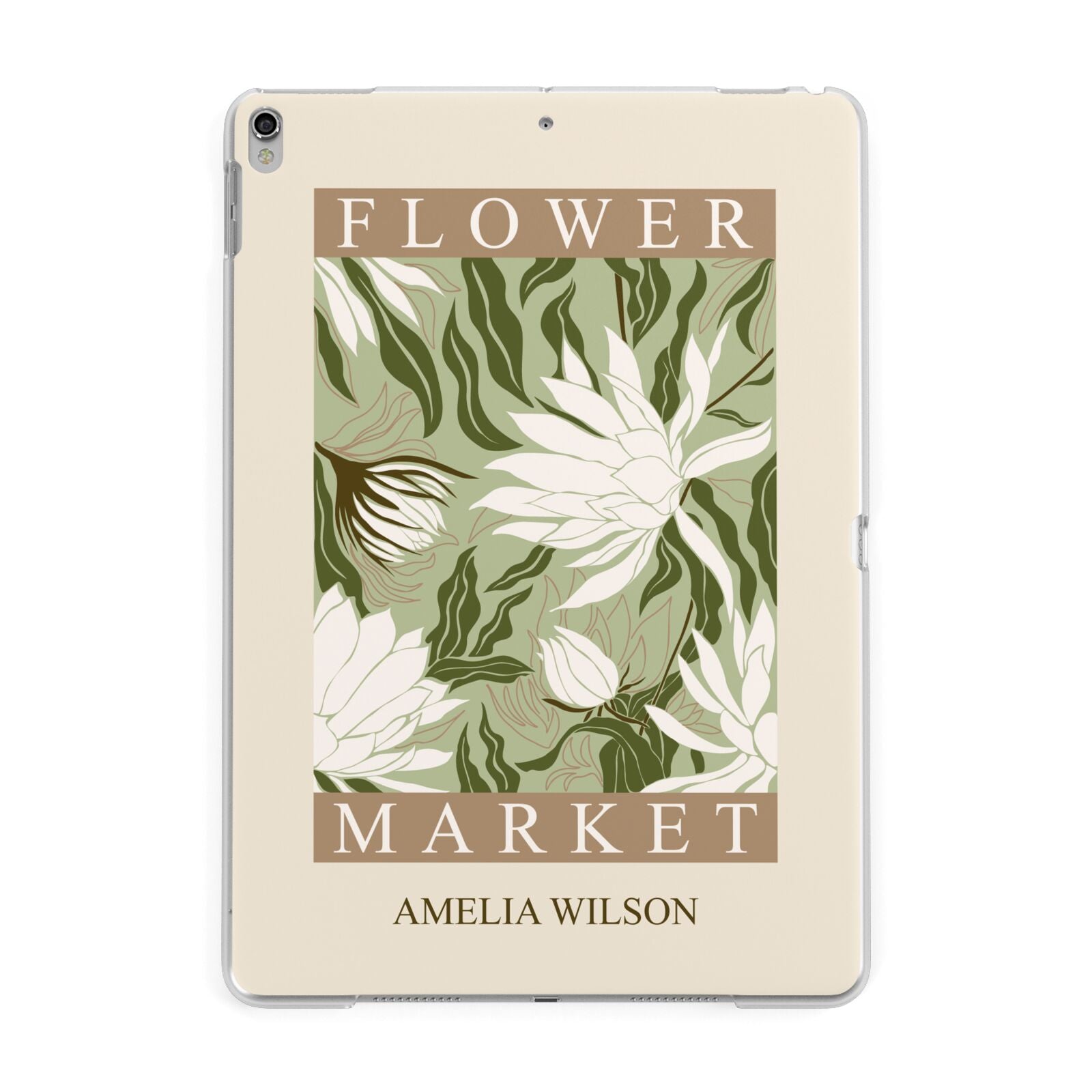 Tokyo Flower Market Apple iPad Silver Case