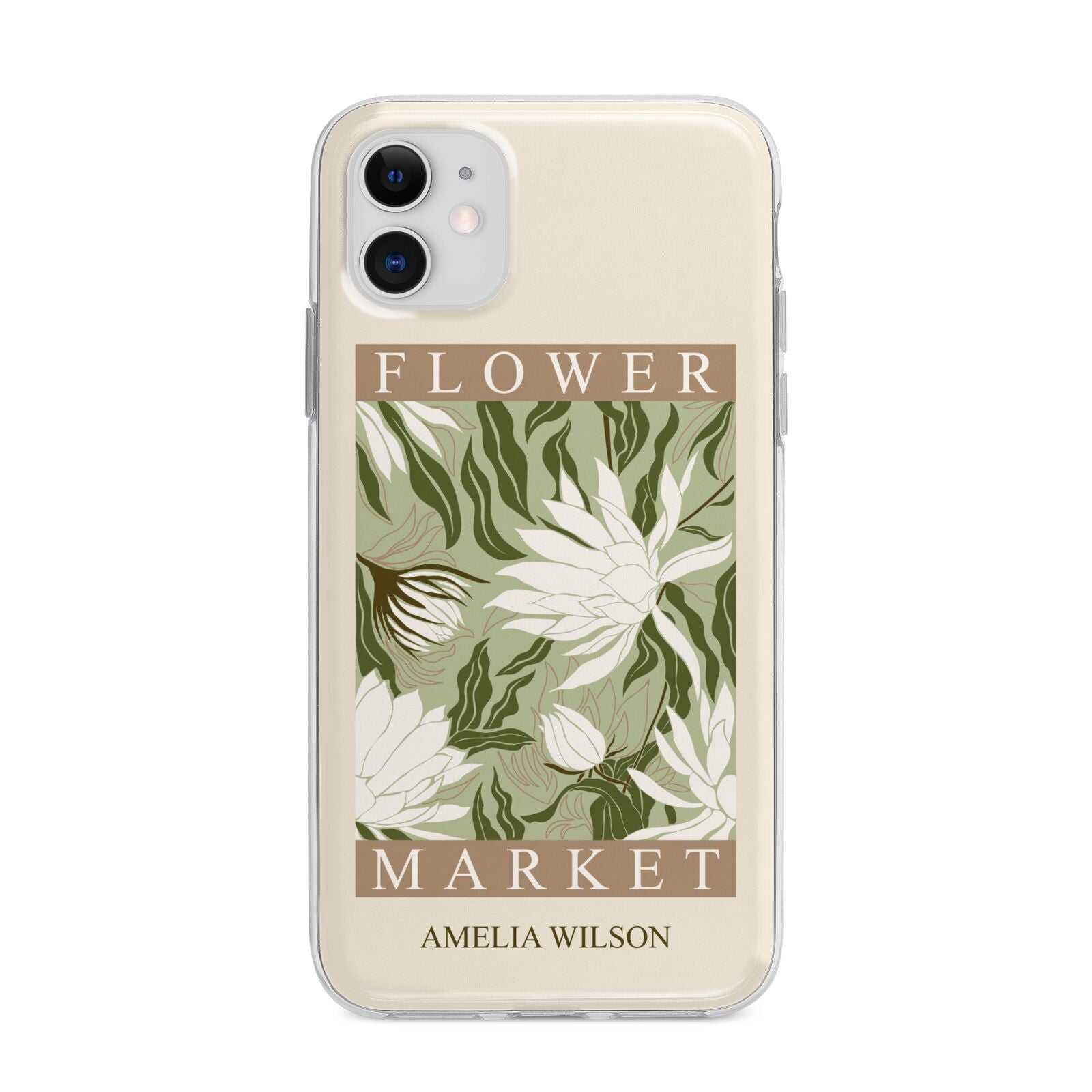 Tokyo Flower Market Apple iPhone 11 in White with Bumper Case