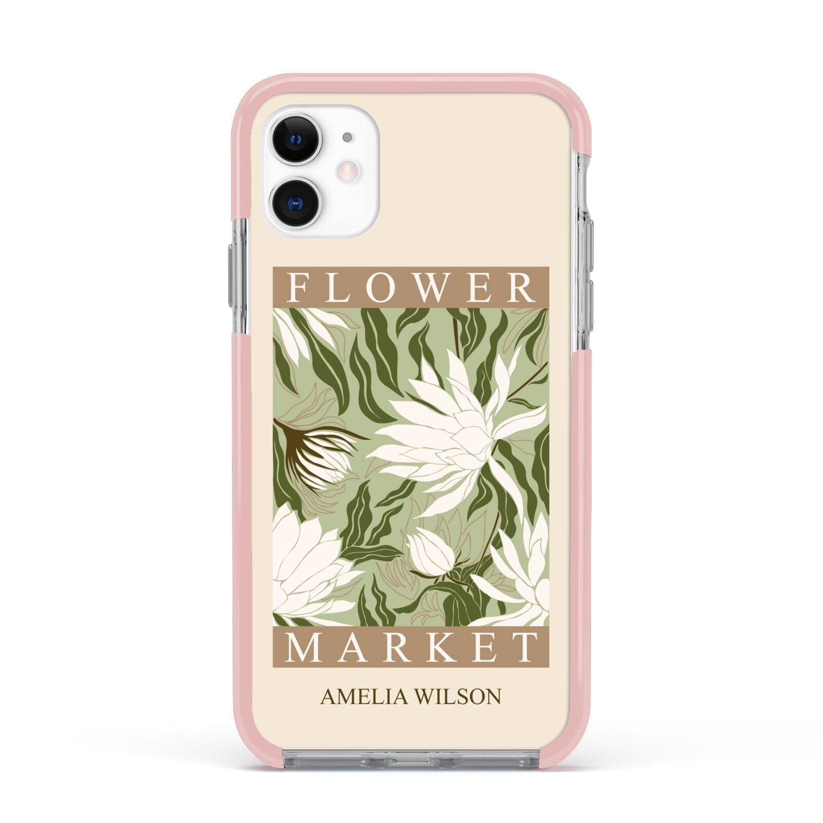 Tokyo Flower Market Apple iPhone 11 in White with Pink Impact Case