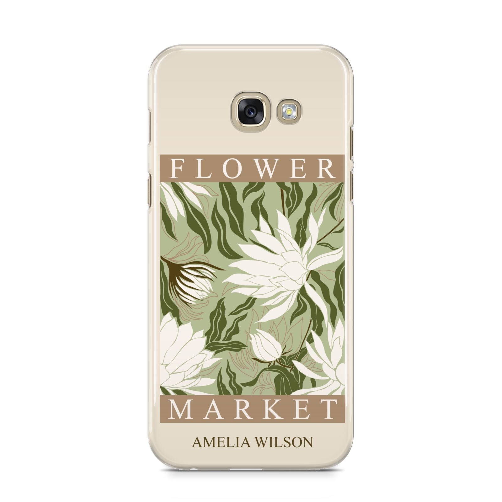 Tokyo Flower Market Samsung Galaxy A5 2017 Case on gold phone