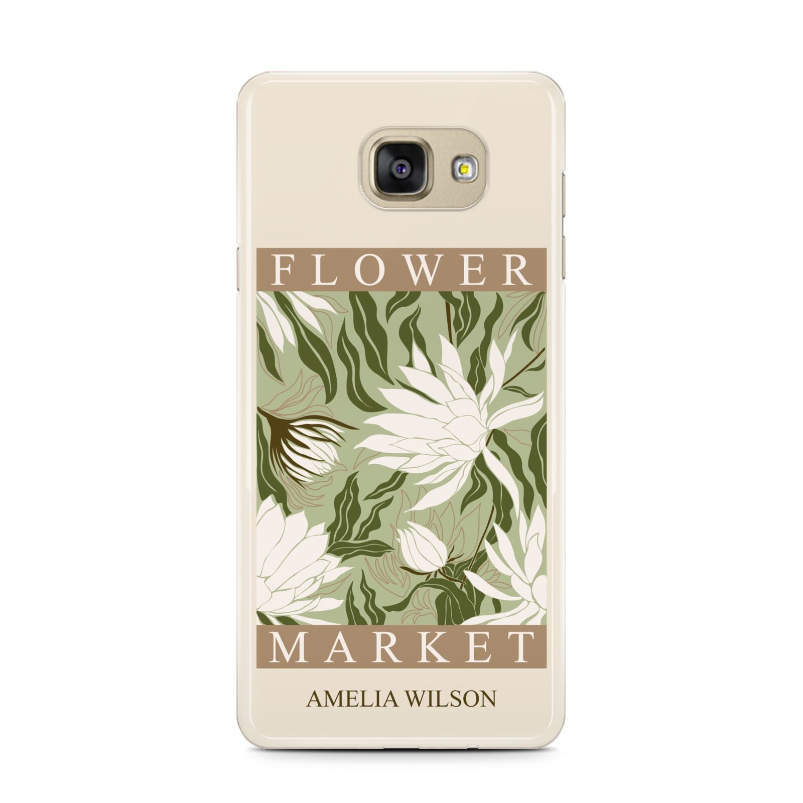Tokyo Flower Market Samsung Galaxy A7 2016 Case on gold phone