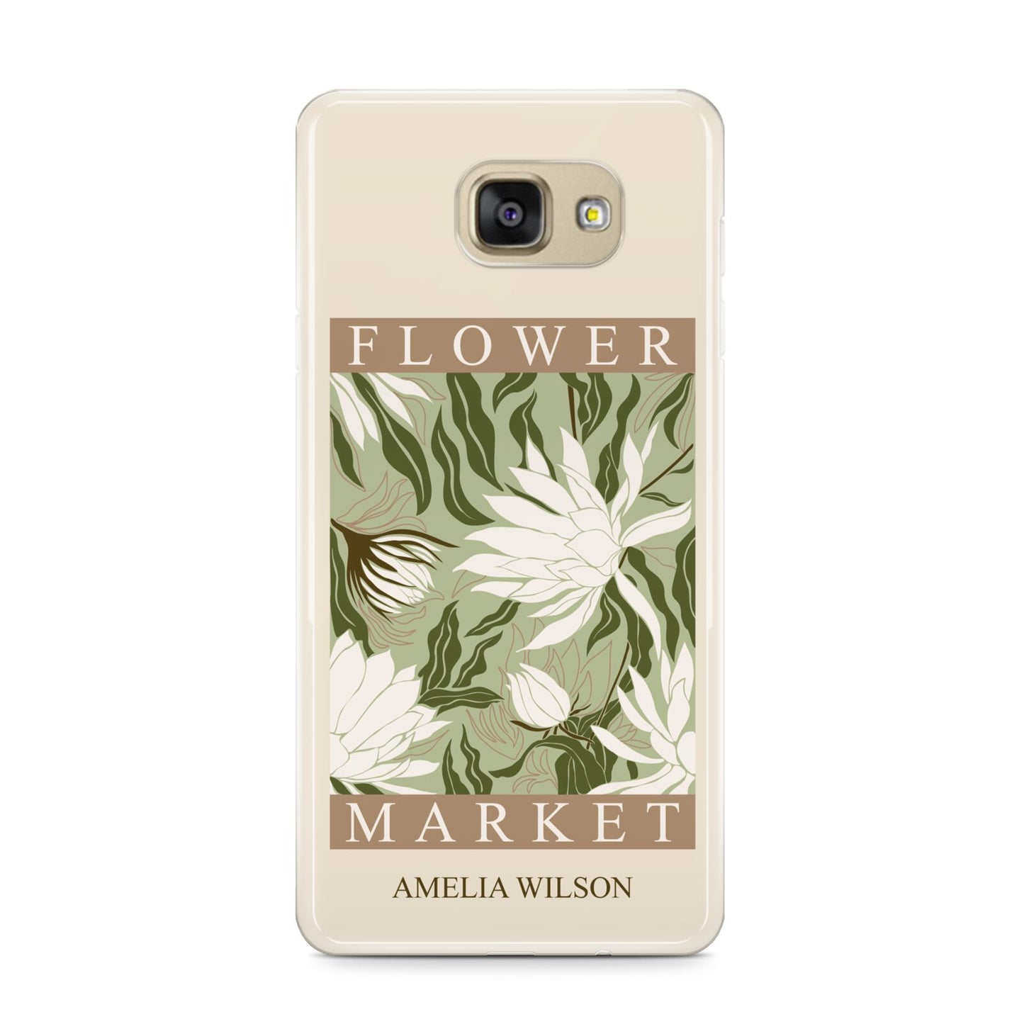 Tokyo Flower Market Samsung Galaxy A9 2016 Case on gold phone