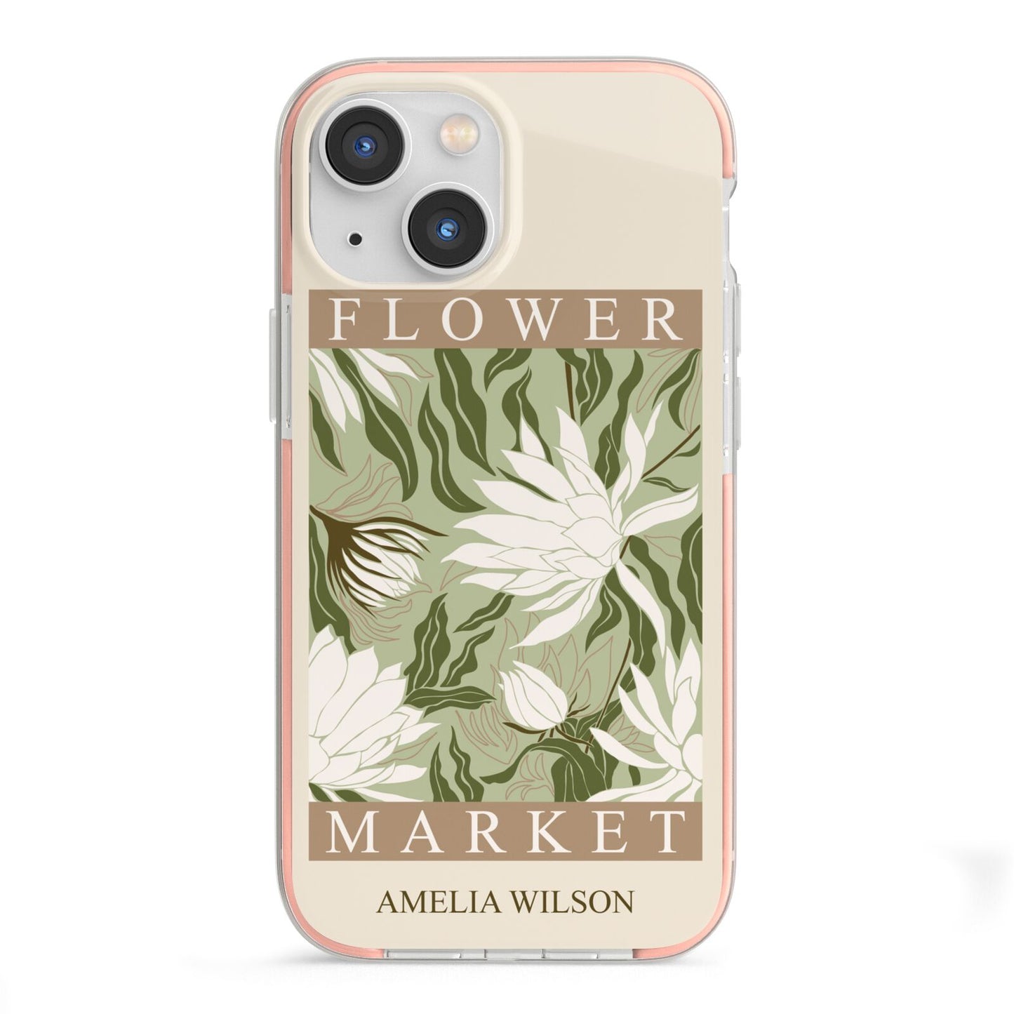 Tokyo Flower Market iPhone 13 Mini TPU Impact Case with Pink Edges