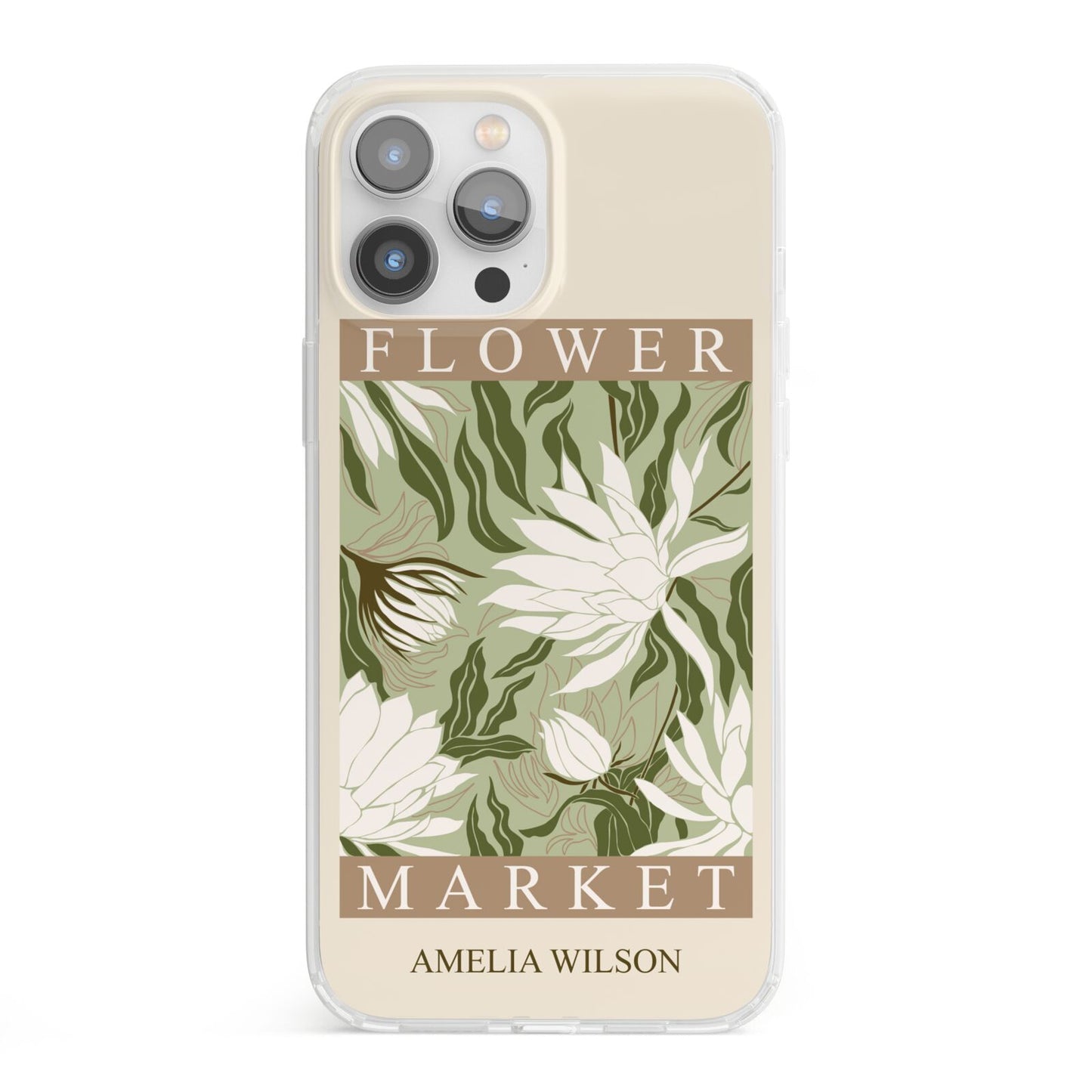 Tokyo Flower Market iPhone 13 Pro Max Clear Bumper Case