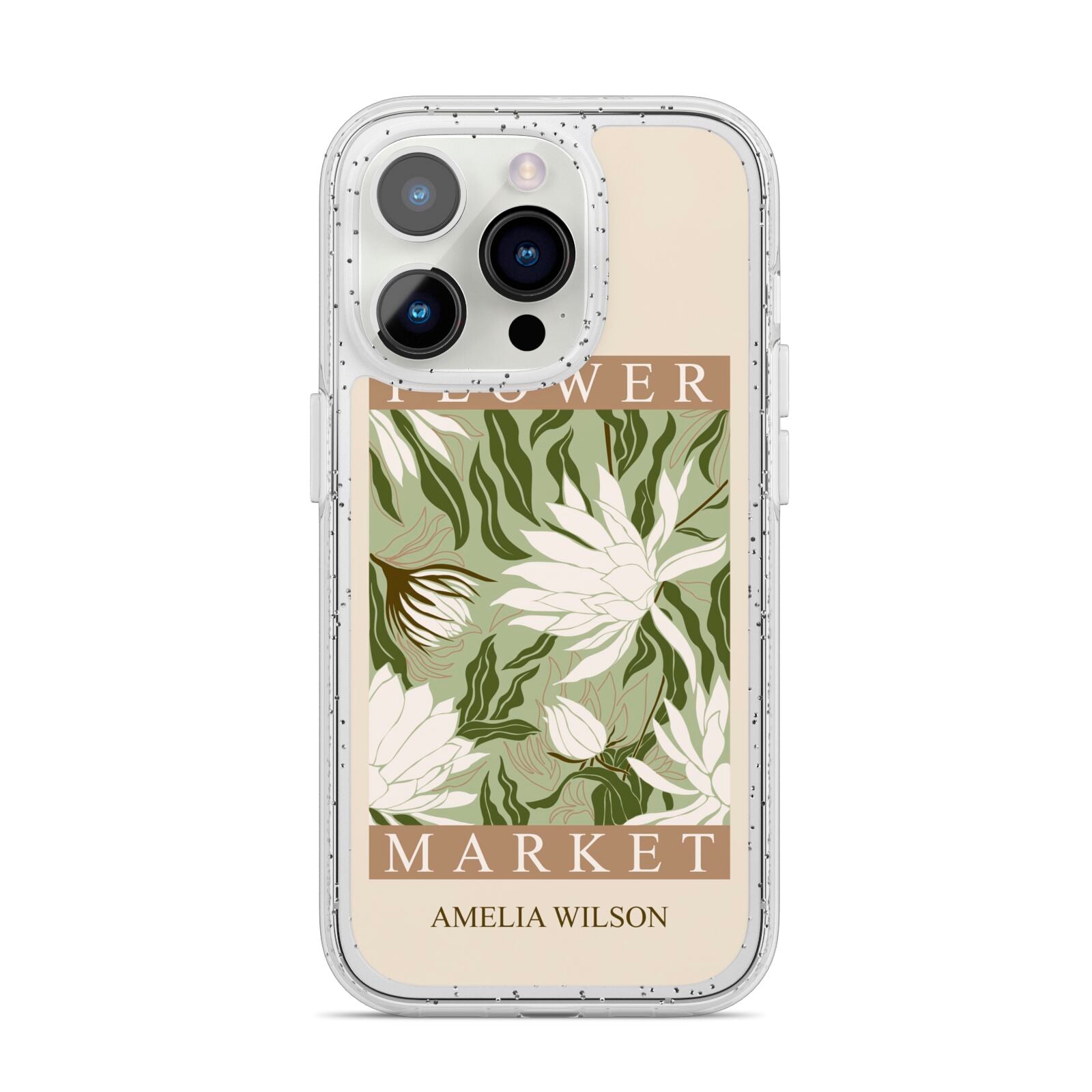 Tokyo Flower Market iPhone 14 Pro Glitter Tough Case Silver