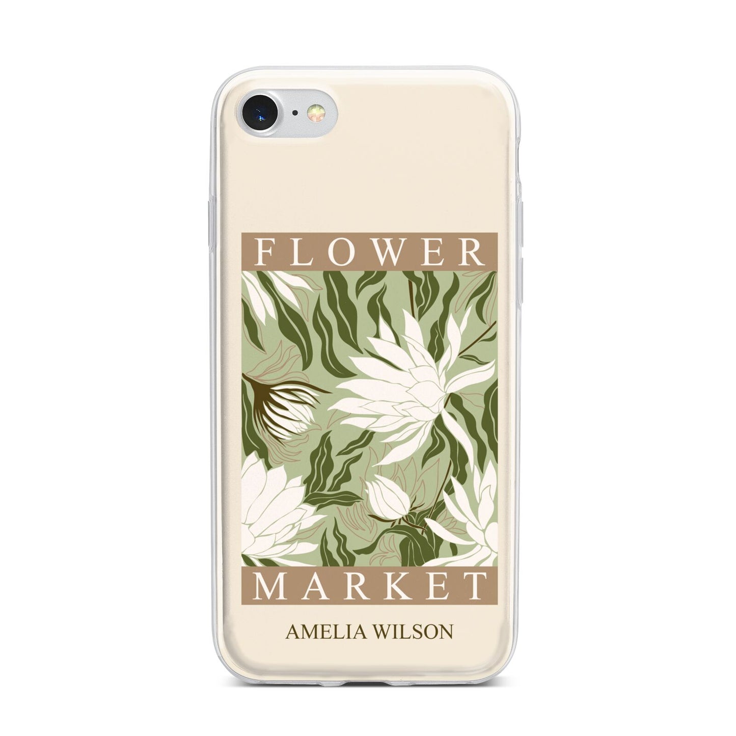 Tokyo Flower Market iPhone 7 Bumper Case on Silver iPhone