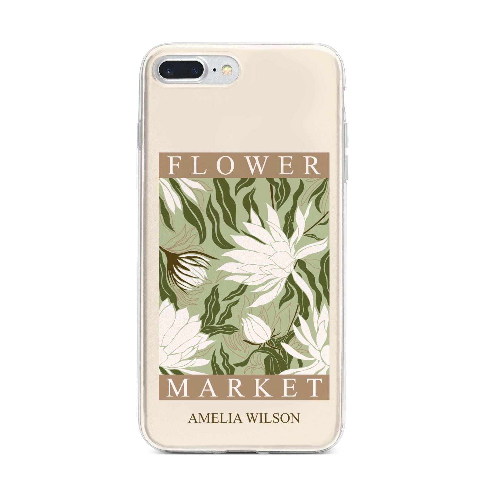 Tokyo Flower Market iPhone 7 Plus Bumper Case on Silver iPhone