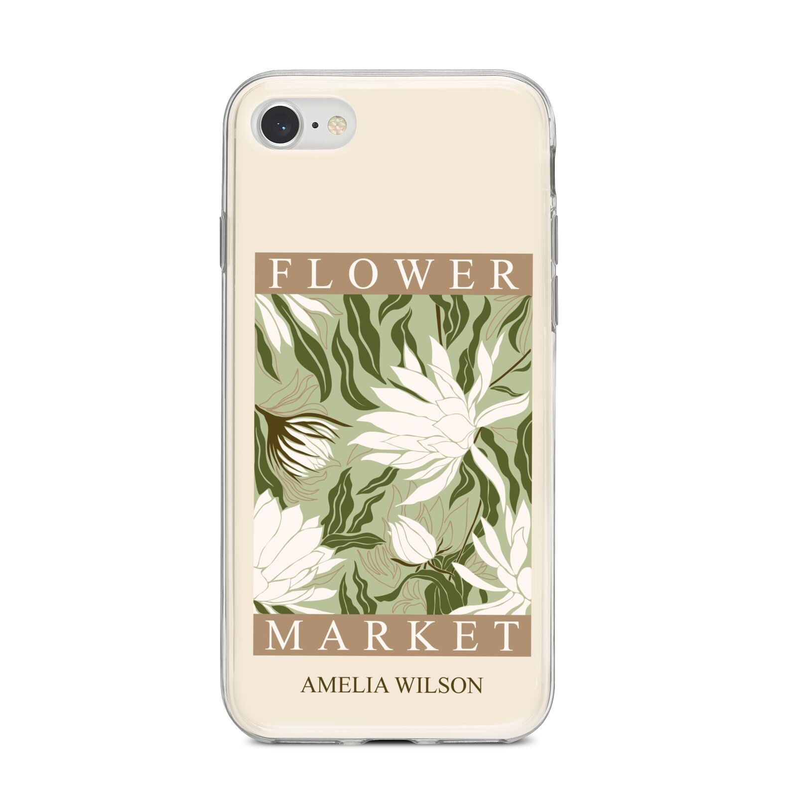 Tokyo Flower Market iPhone 8 Bumper Case on Silver iPhone