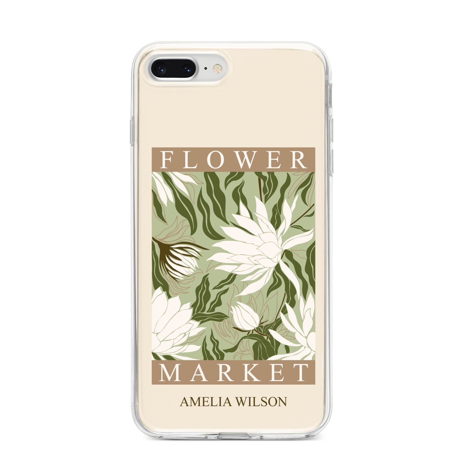 Tokyo Flower Market iPhone 8 Plus Bumper Case on Silver iPhone