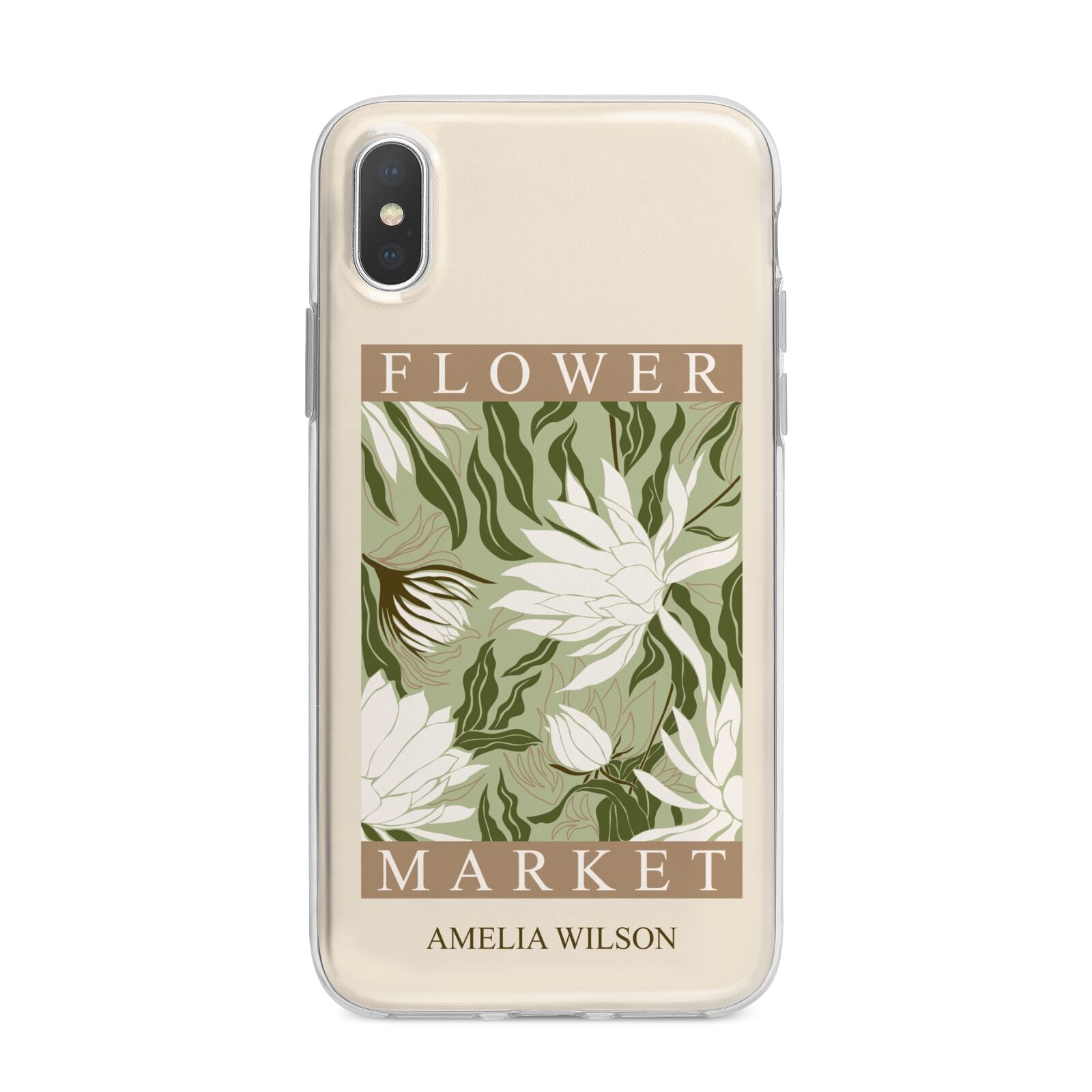 Tokyo Flower Market iPhone X Bumper Case on Silver iPhone Alternative Image 1