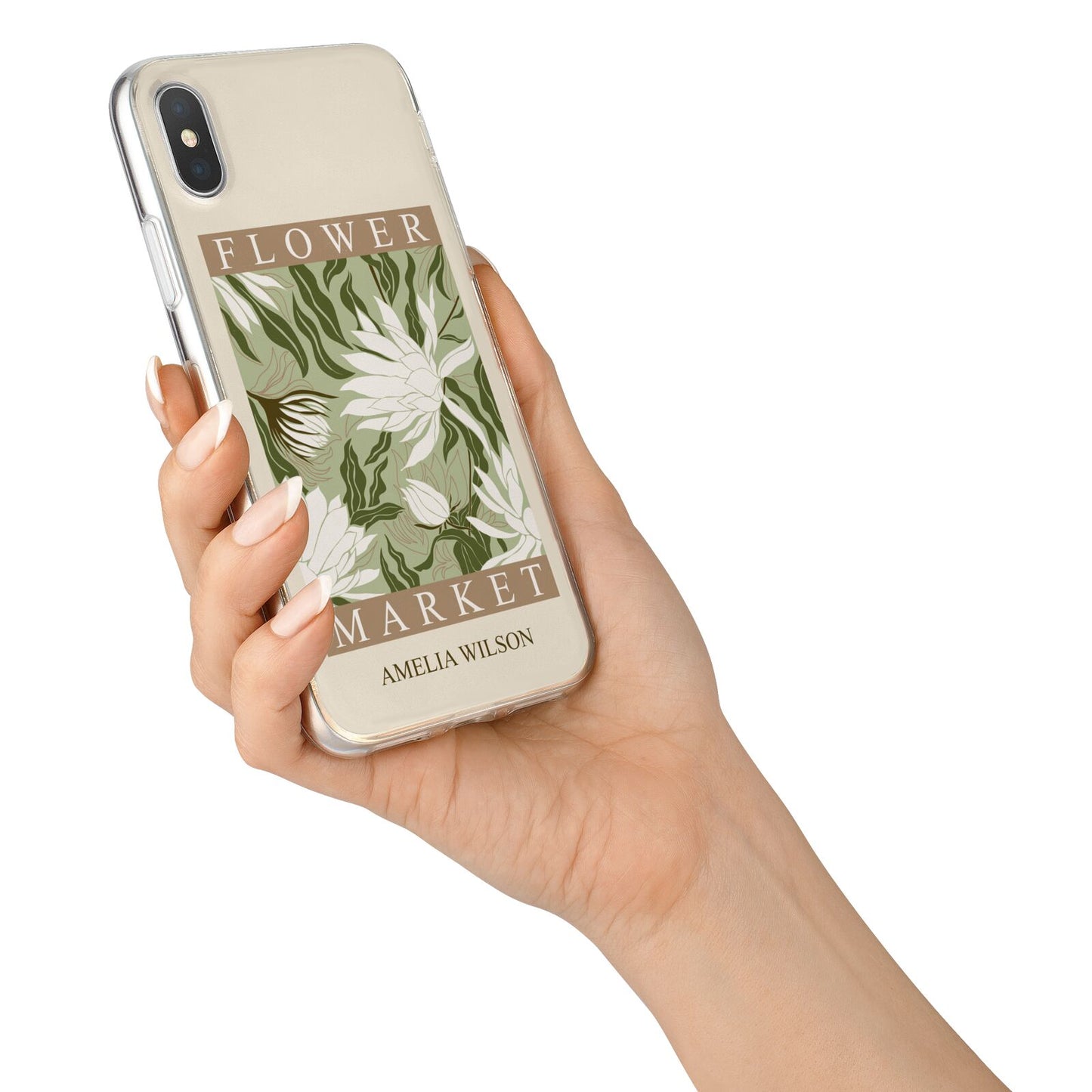 Tokyo Flower Market iPhone X Bumper Case on Silver iPhone Alternative Image 2