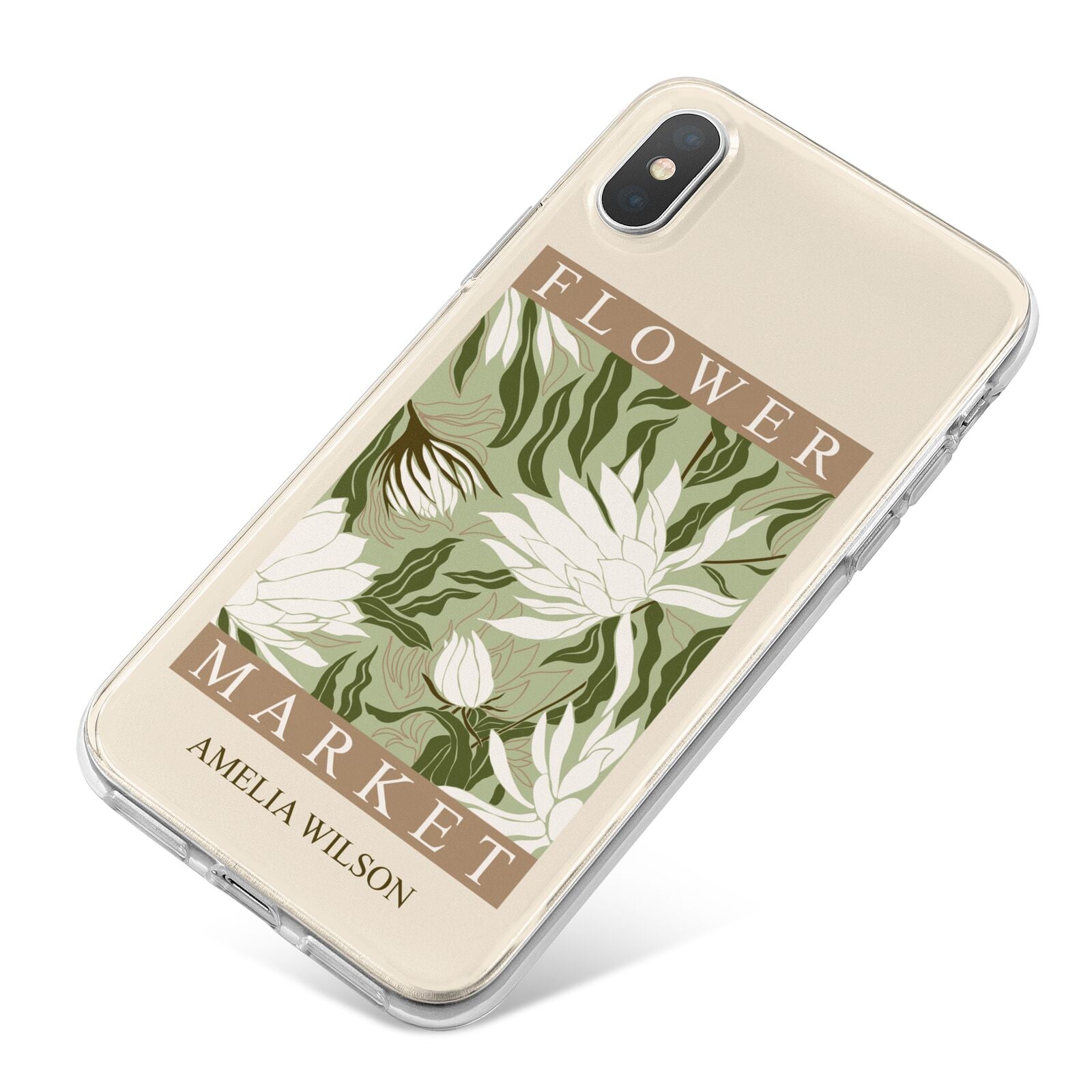 Tokyo Flower Market iPhone X Bumper Case on Silver iPhone