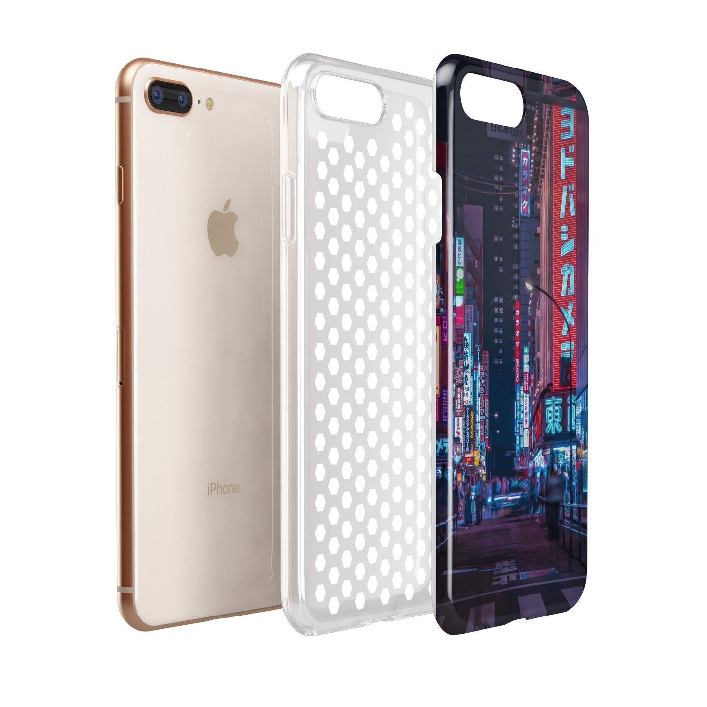 Tokyo Neon City Apple iPhone 7 8 Plus 3D Tough Case Expanded View