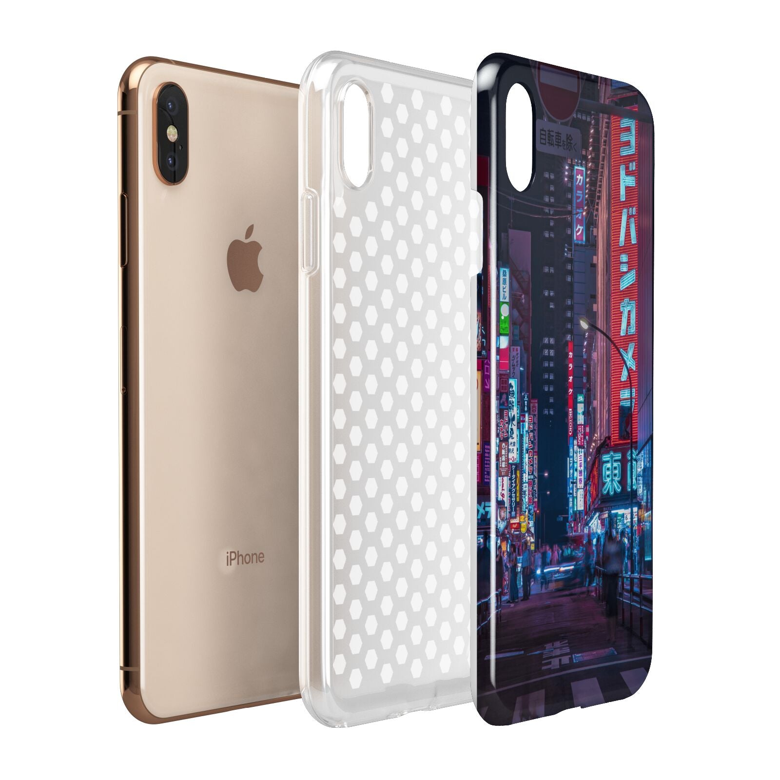 Tokyo Neon City Apple iPhone Xs Max 3D Tough Case Expanded View