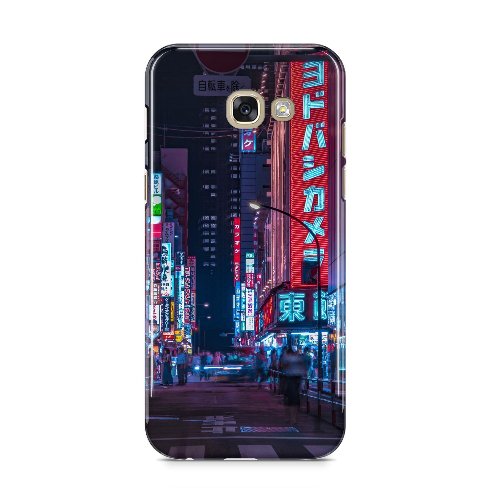 Tokyo Neon City Samsung Galaxy A5 2017 Case on gold phone