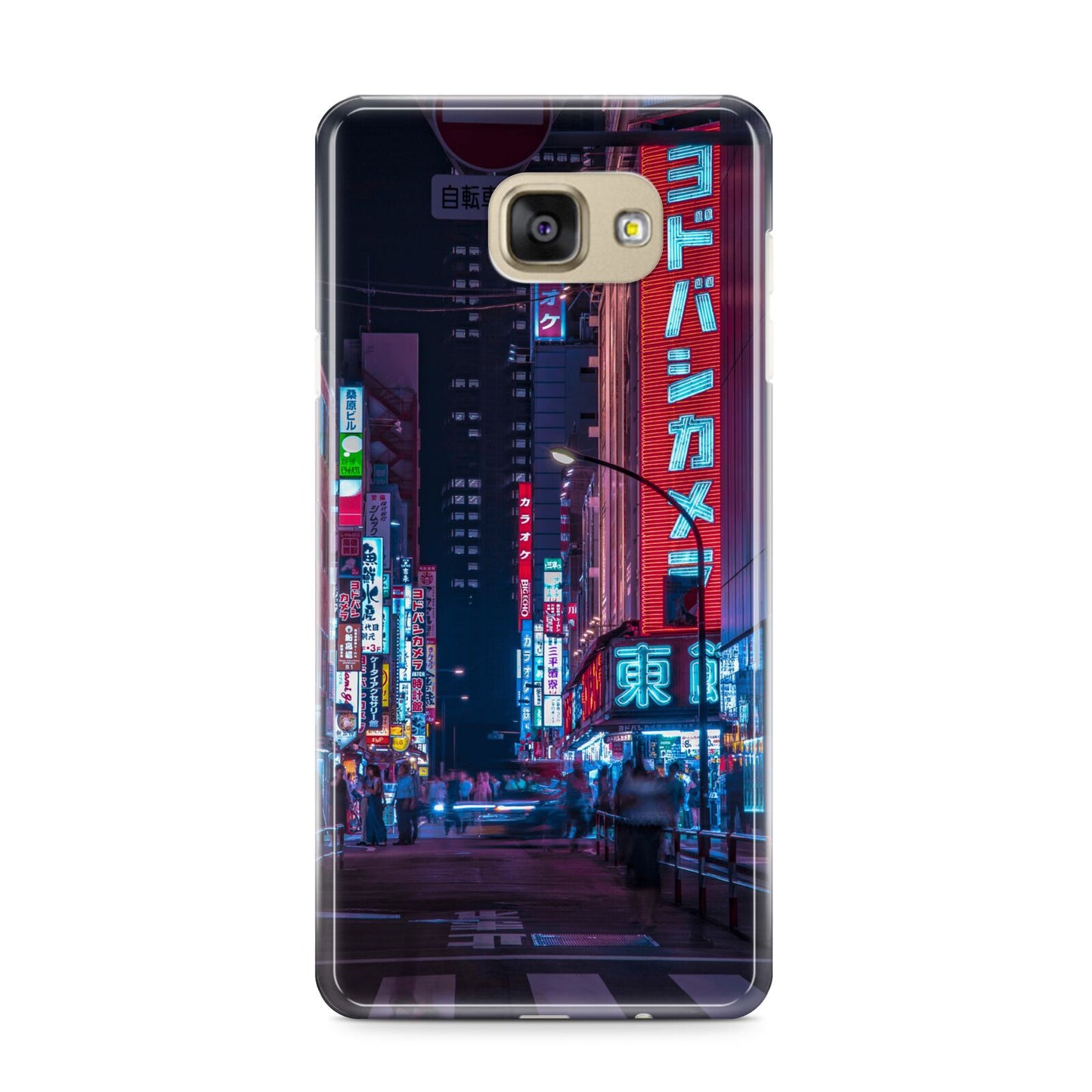 Tokyo Neon City Samsung Galaxy A9 2016 Case on gold phone