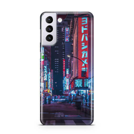 Tokyo Neon City Samsung S21 Plus Phone Case