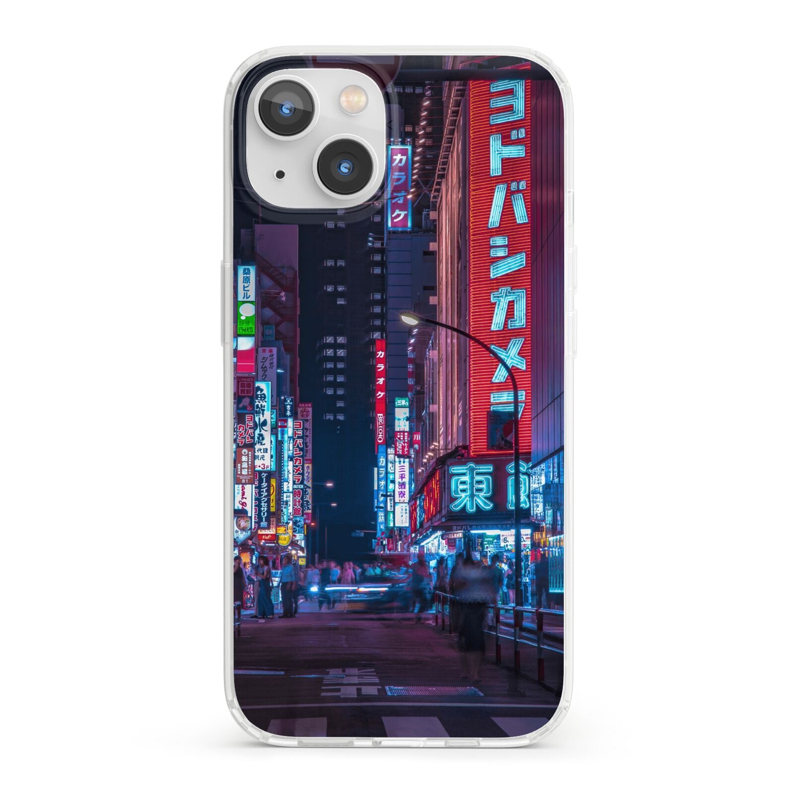 Tokyo Neon City iPhone 13 Clear Bumper Case