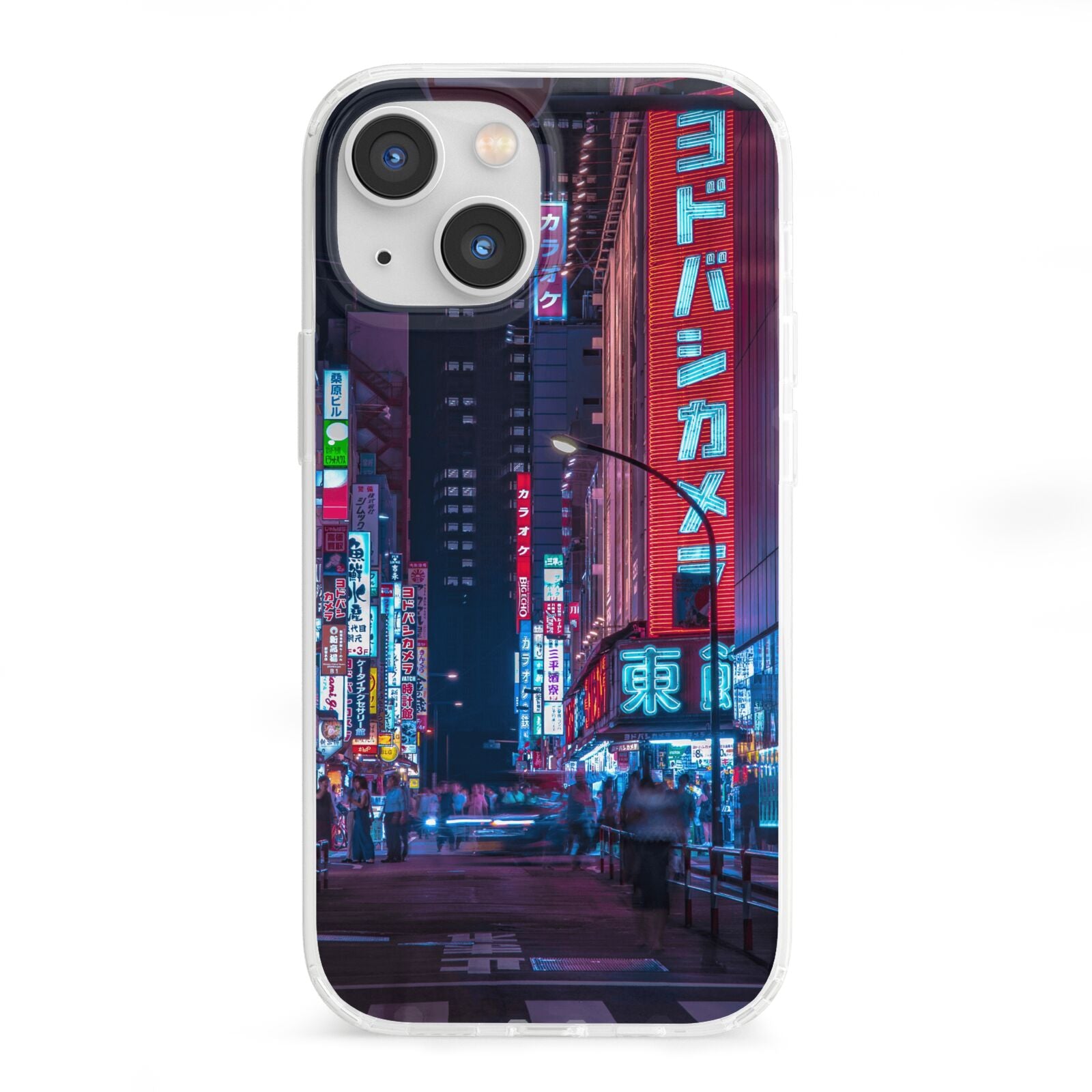 Tokyo Neon City iPhone 13 Mini Clear Bumper Case