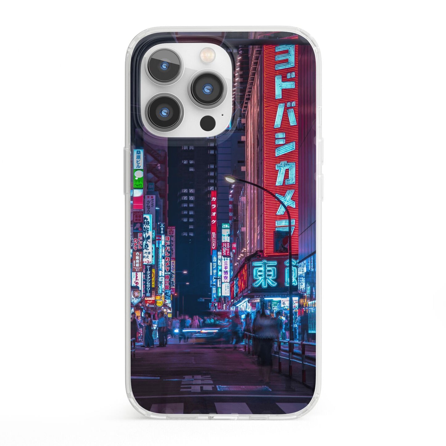 Tokyo Neon City iPhone 13 Pro Clear Bumper Case