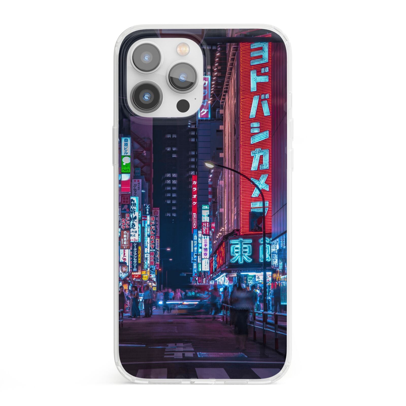 Tokyo Neon City iPhone 13 Pro Max Clear Bumper Case