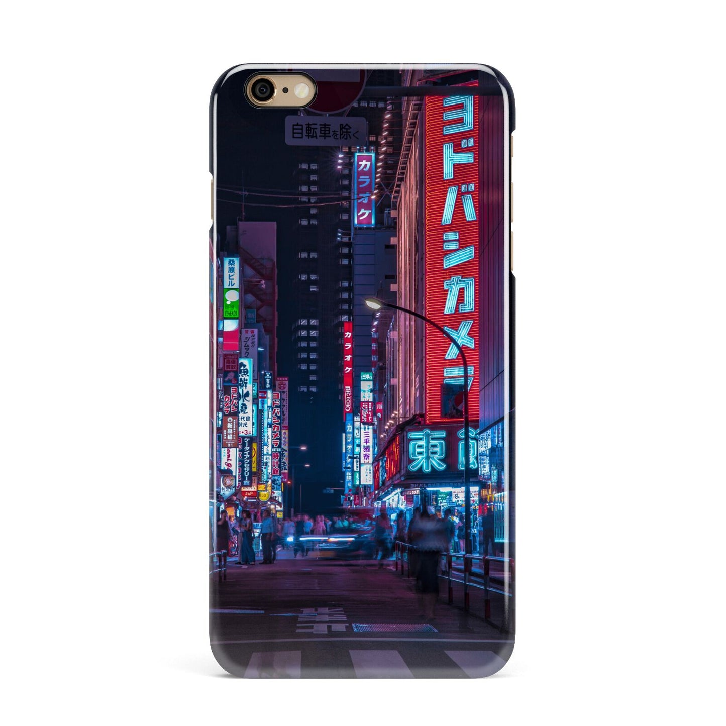 Tokyo Neon City iPhone 6 Plus 3D Snap Case on Gold Phone