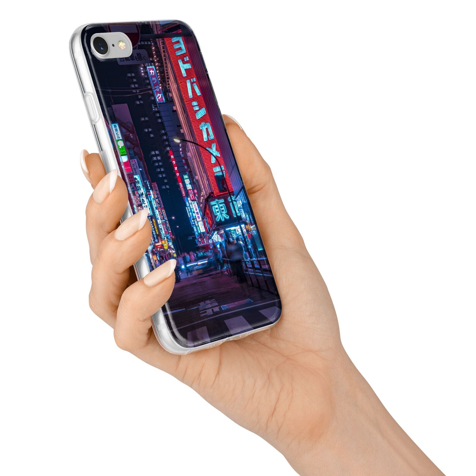 Tokyo Neon City iPhone 7 Bumper Case on Silver iPhone Alternative Image