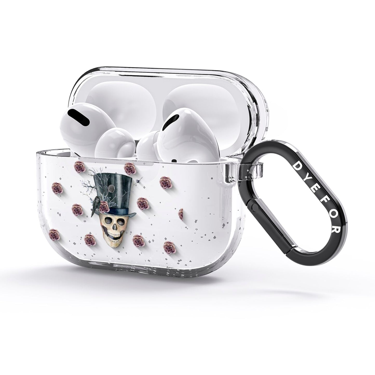 Top Hat Skull AirPods Glitter Case 3rd Gen Side Image