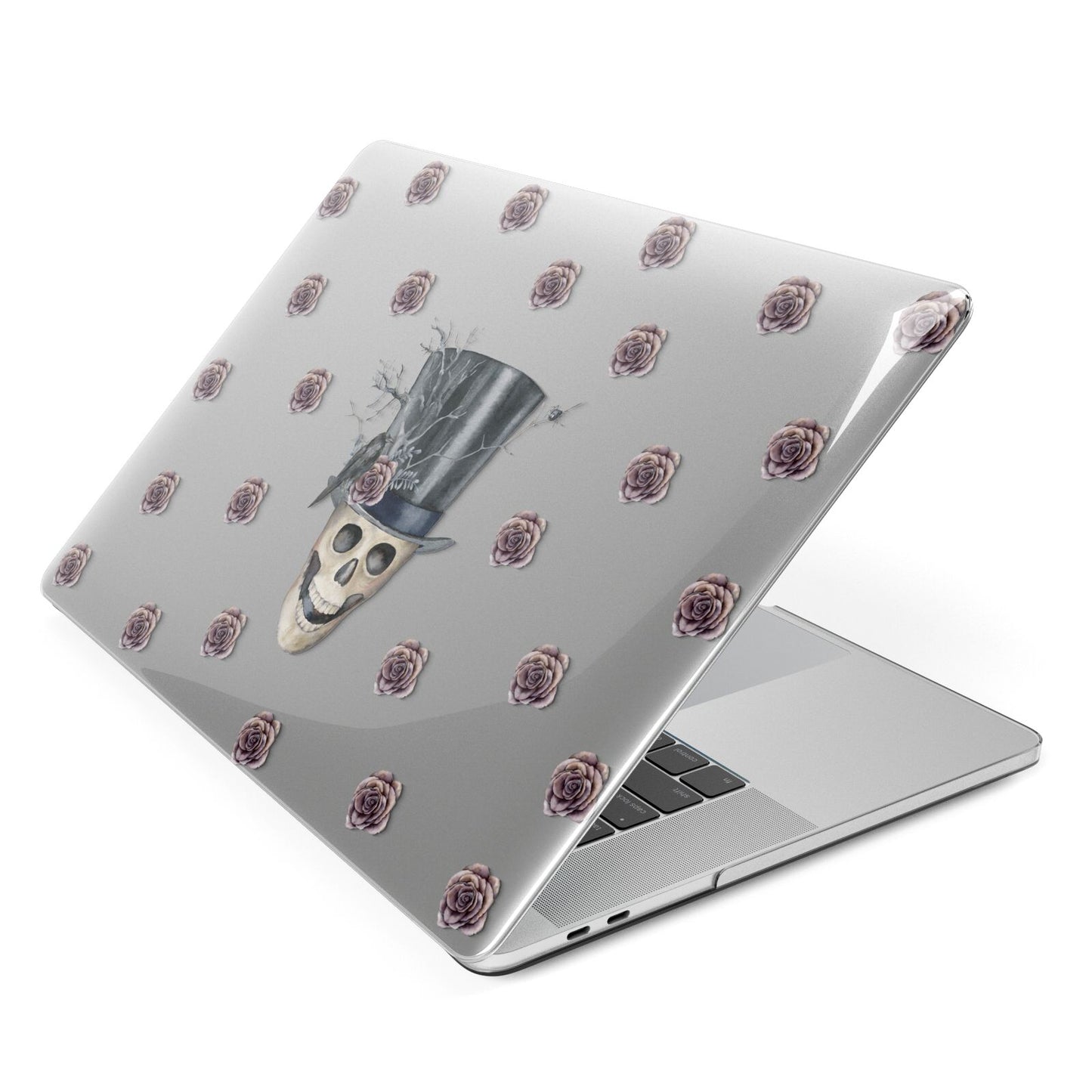 Top Hat Skull Apple MacBook Case Side View