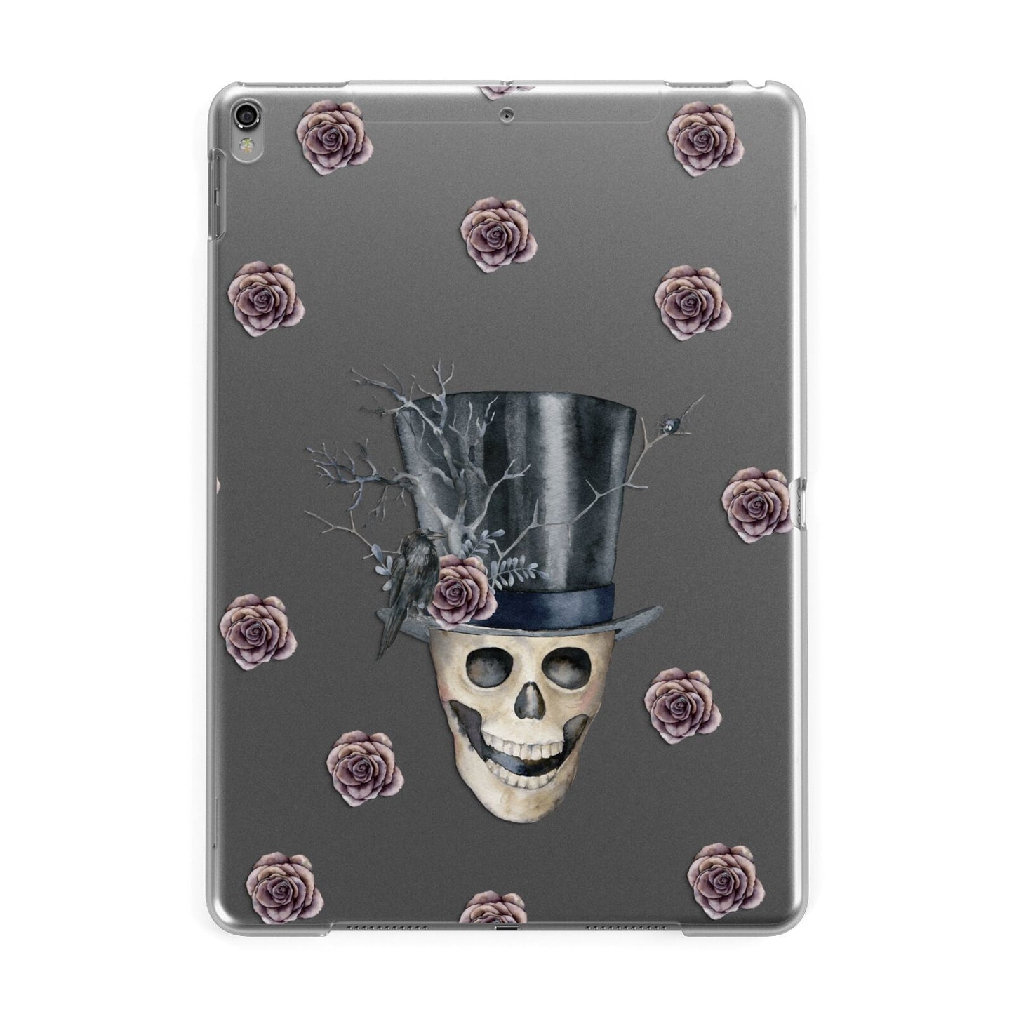 Top Hat Skull Apple iPad Grey Case