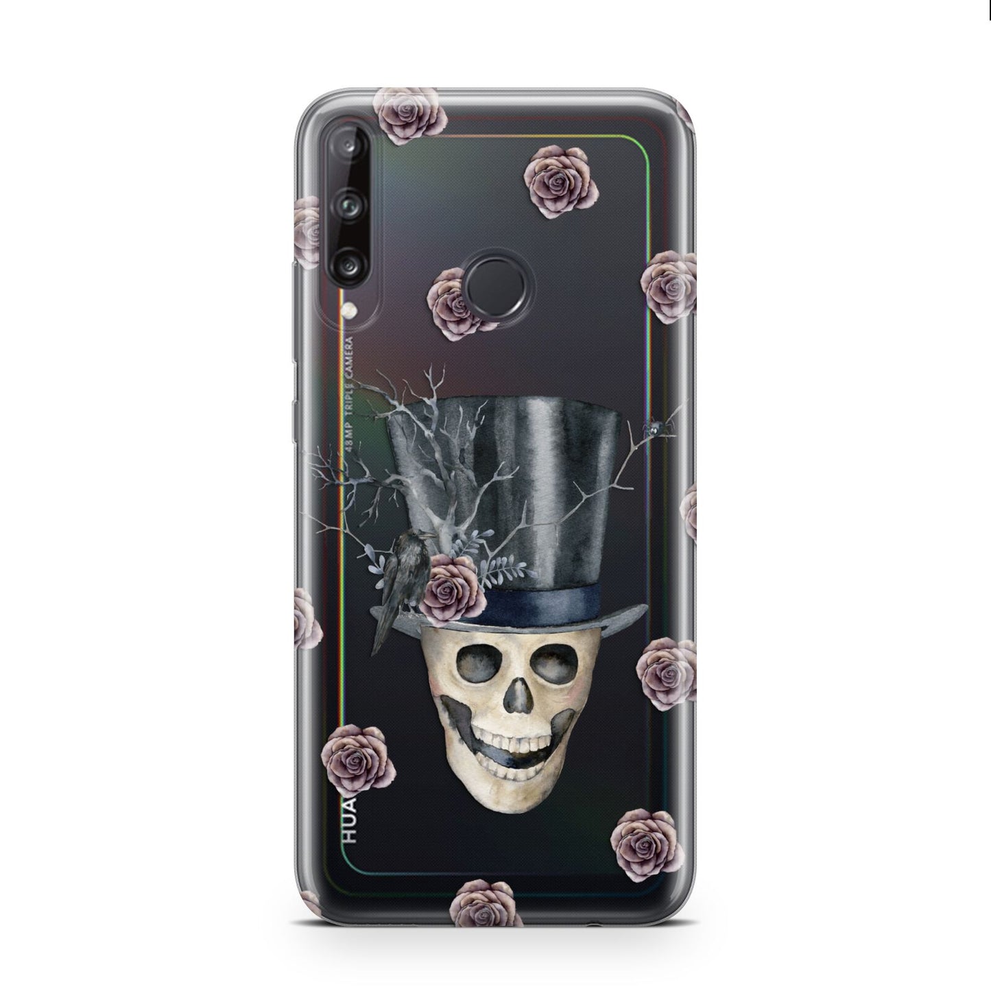 Top Hat Skull Huawei P40 Lite E Phone Case