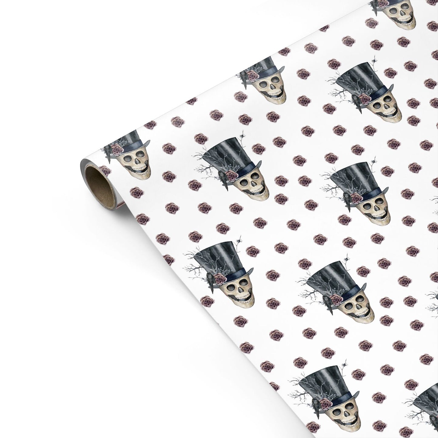 Top Hat Skull Personalised Gift Wrap