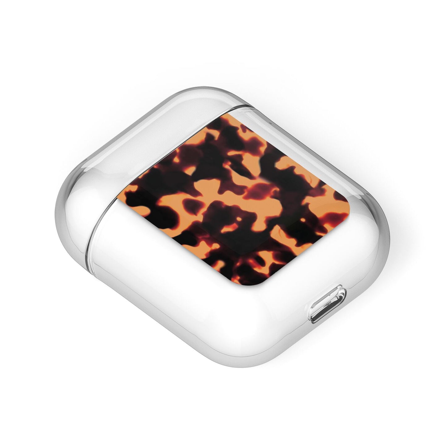 Tortoise Shell Pattern AirPods Case Laid Flat