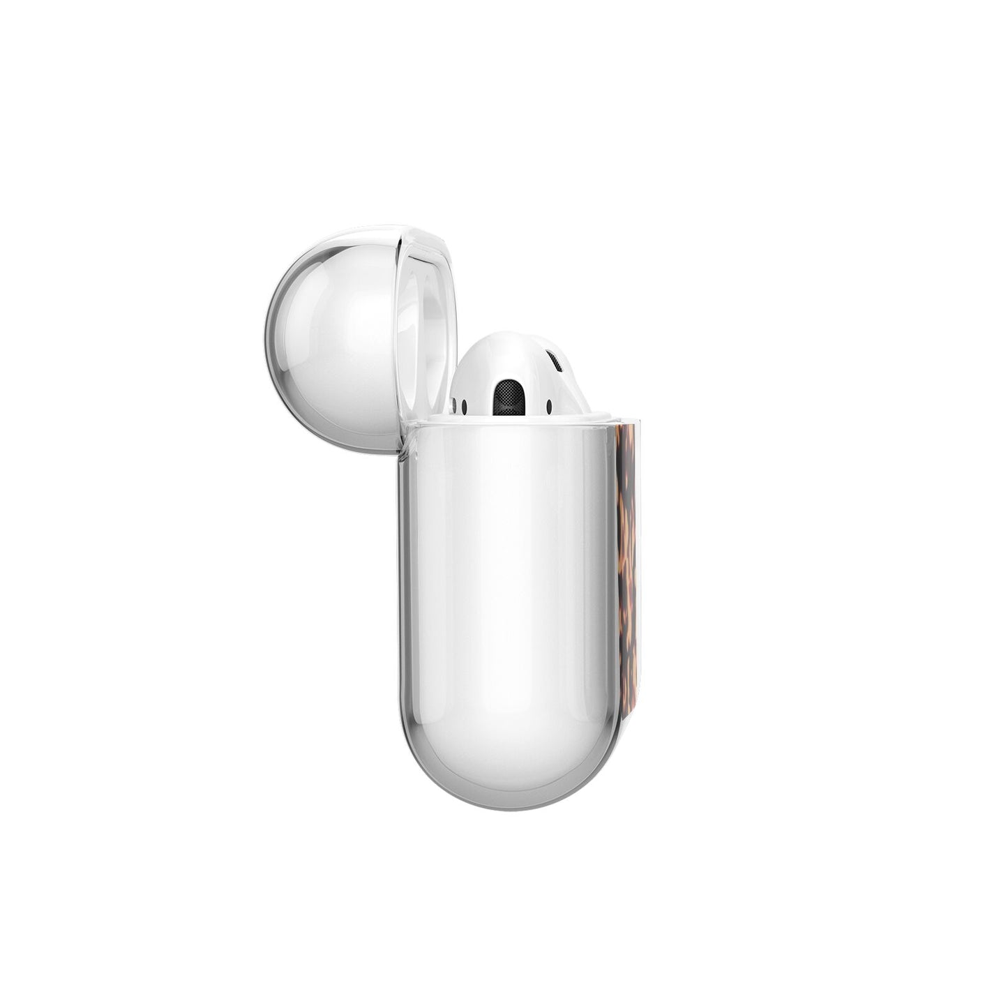 Tortoise Shell Pattern AirPods Case Side Angle