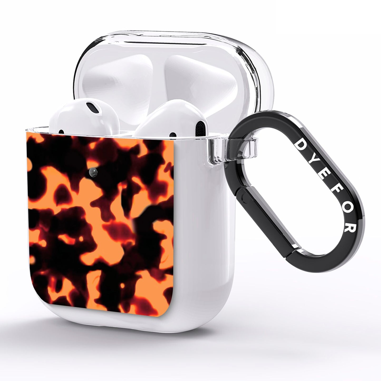 Tortoise Shell Pattern AirPods Clear Case Side Image