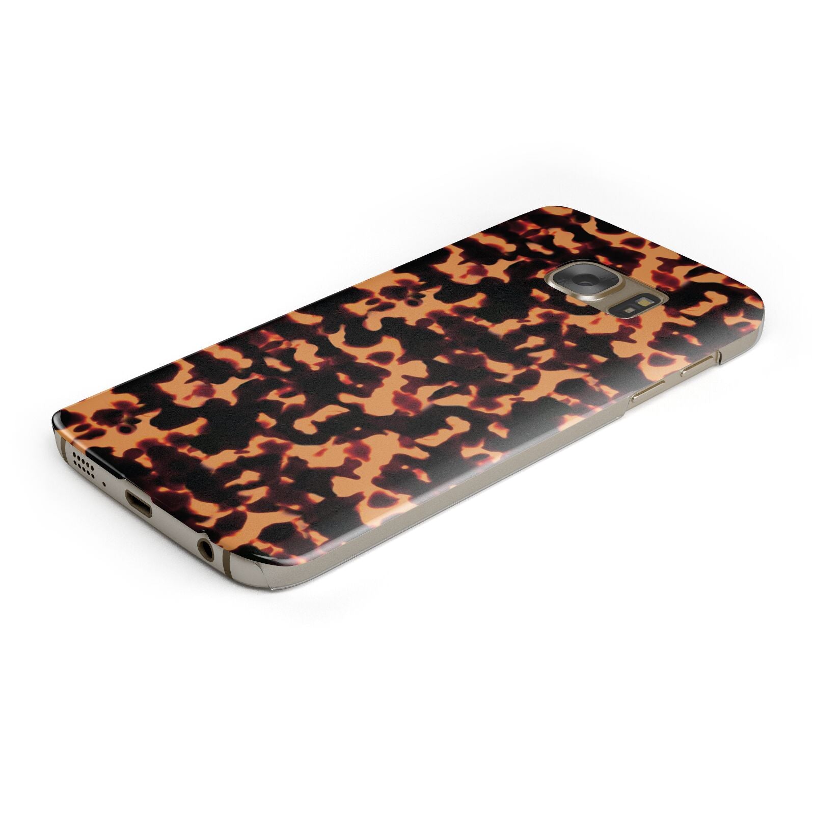 Tortoise Shell Pattern Protective Samsung Galaxy Case Angled Image