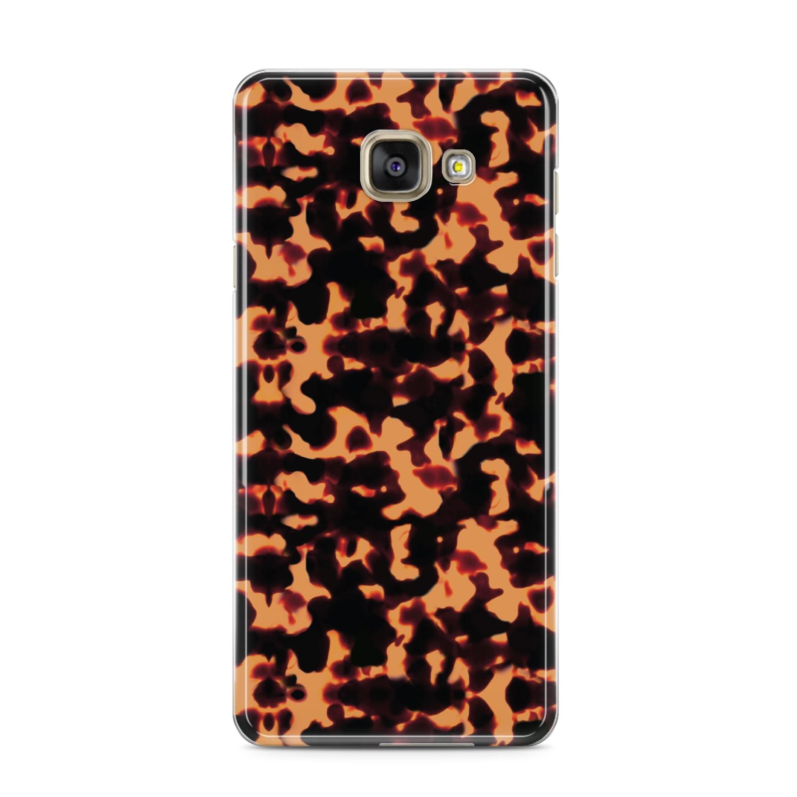 Tortoise Shell Pattern Samsung Galaxy A3 2016 Case on gold phone