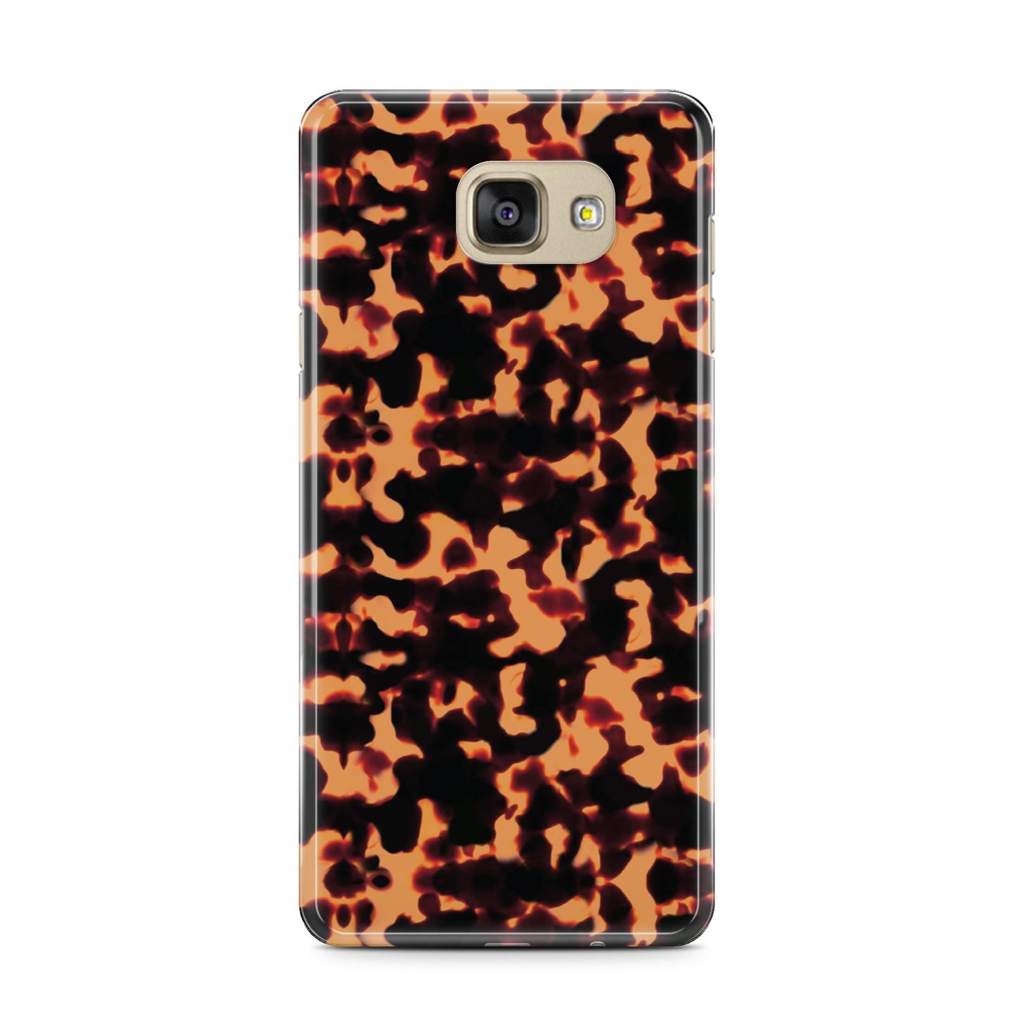 Tortoise Shell Pattern Samsung Galaxy A7 2016 Case on gold phone