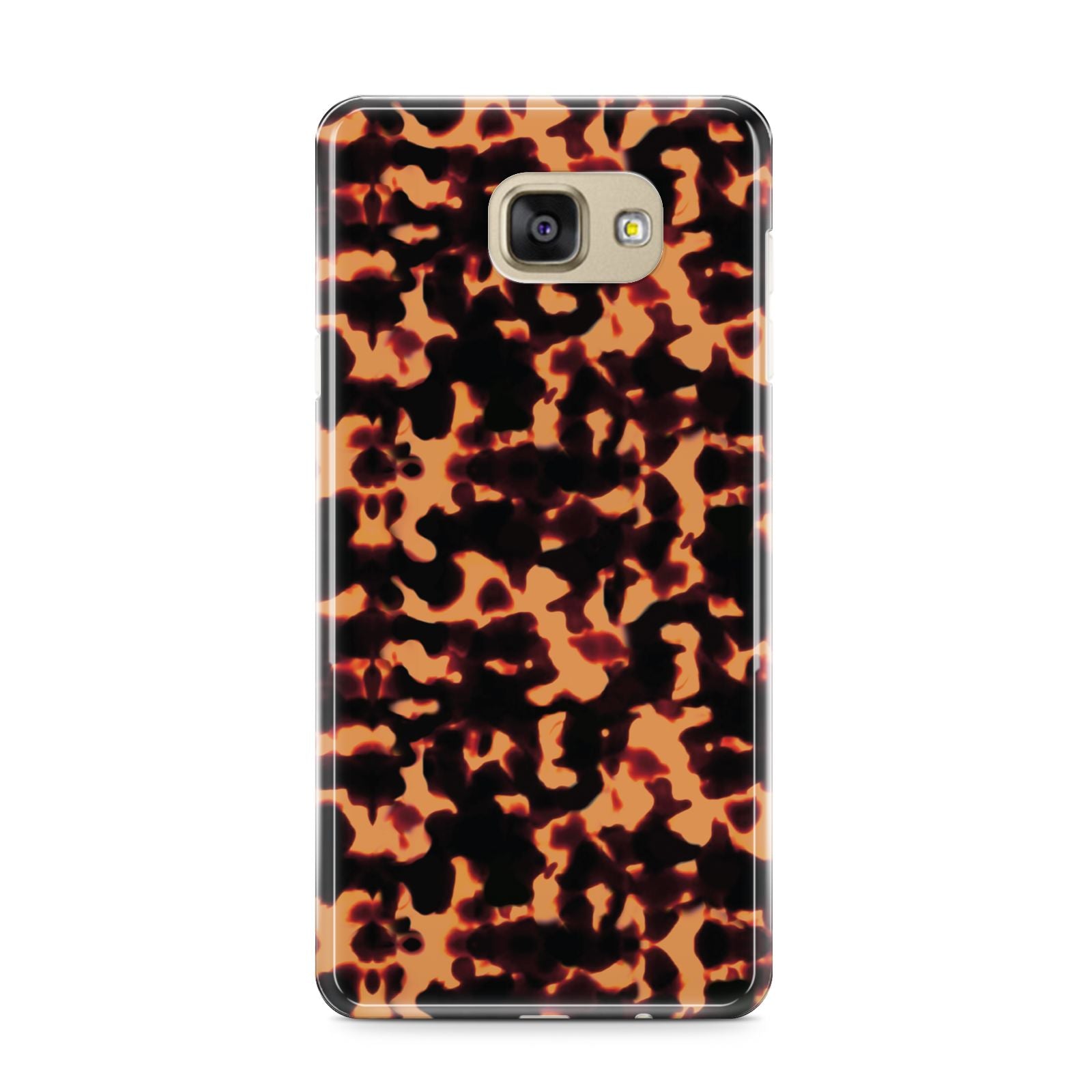 Tortoise Shell Pattern Samsung Galaxy A9 2016 Case on gold phone