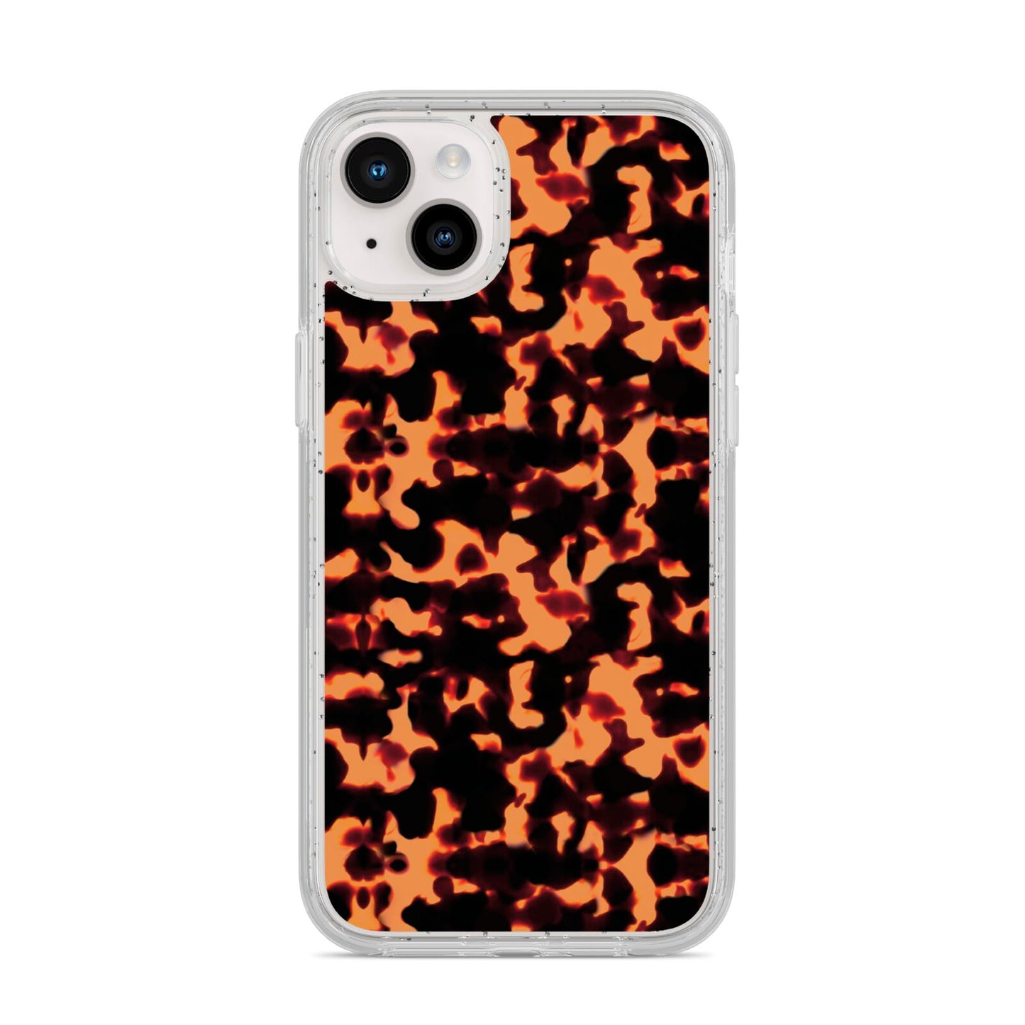 Tortoise Shell Pattern iPhone 14 Plus Glitter Tough Case Starlight