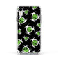 Toxic Skulls Apple iPhone XR Impact Case White Edge on Silver Phone