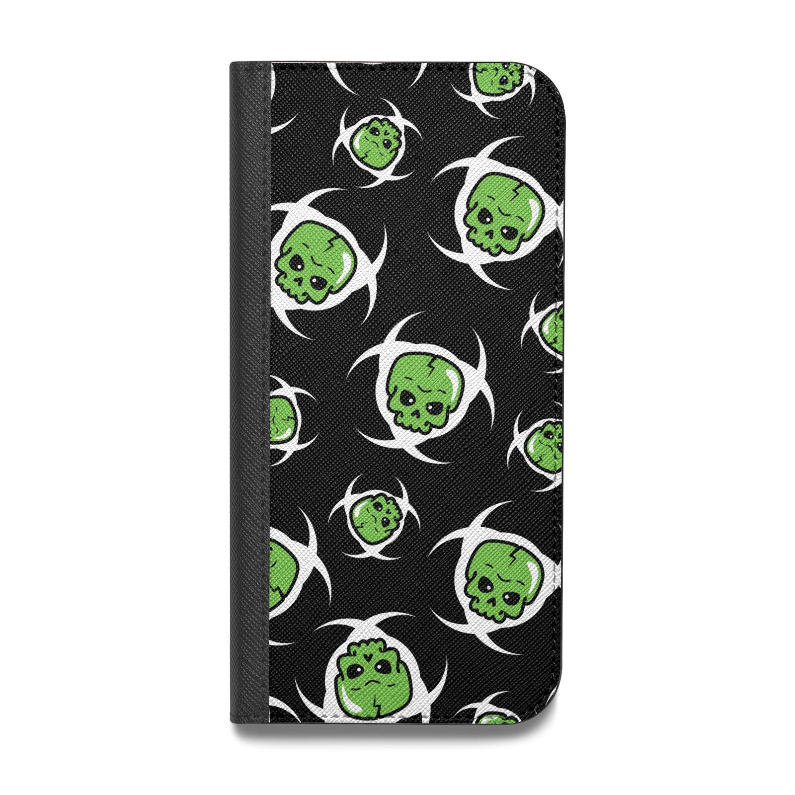 Toxic Skulls Vegan Leather Flip iPhone Case