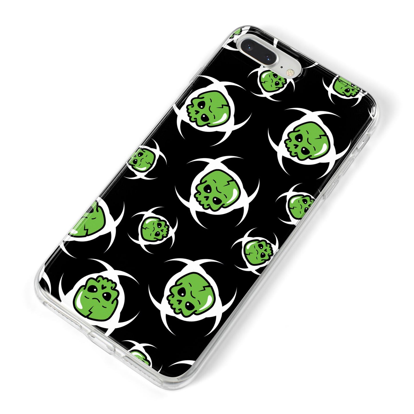 Toxic Skulls iPhone 8 Plus Bumper Case on Silver iPhone Alternative Image