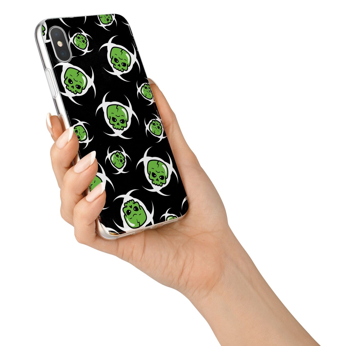 Toxic Skulls iPhone X Bumper Case on Silver iPhone Alternative Image 2