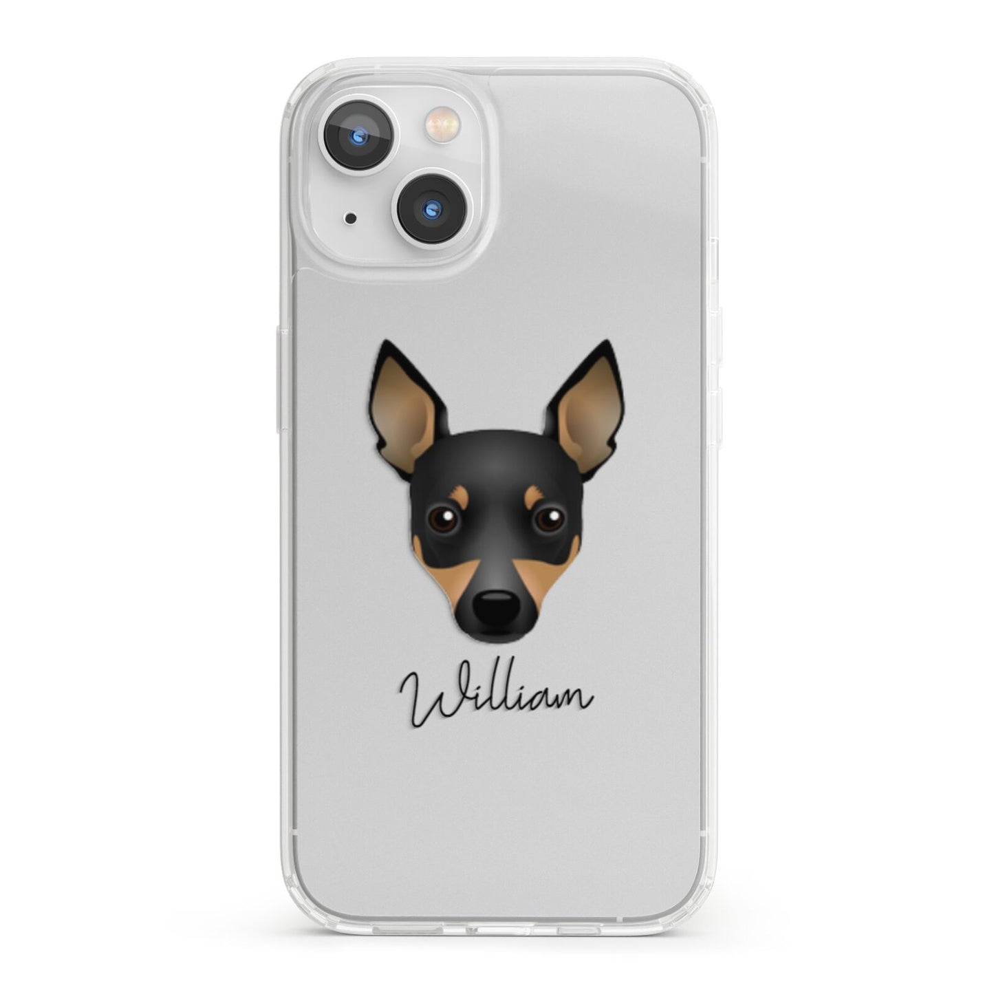 Toy Fox Terrier Personalised iPhone 13 Clear Bumper Case