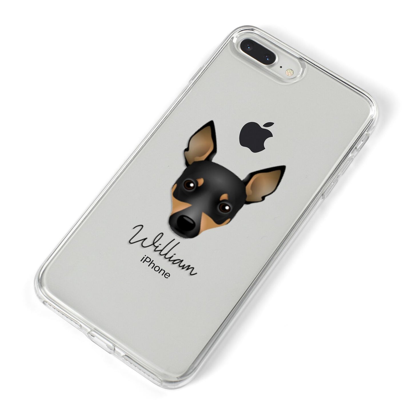 Toy Fox Terrier Personalised iPhone 8 Plus Bumper Case on Silver iPhone Alternative Image