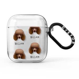 Toy Poodle Icon with Name AirPods Case