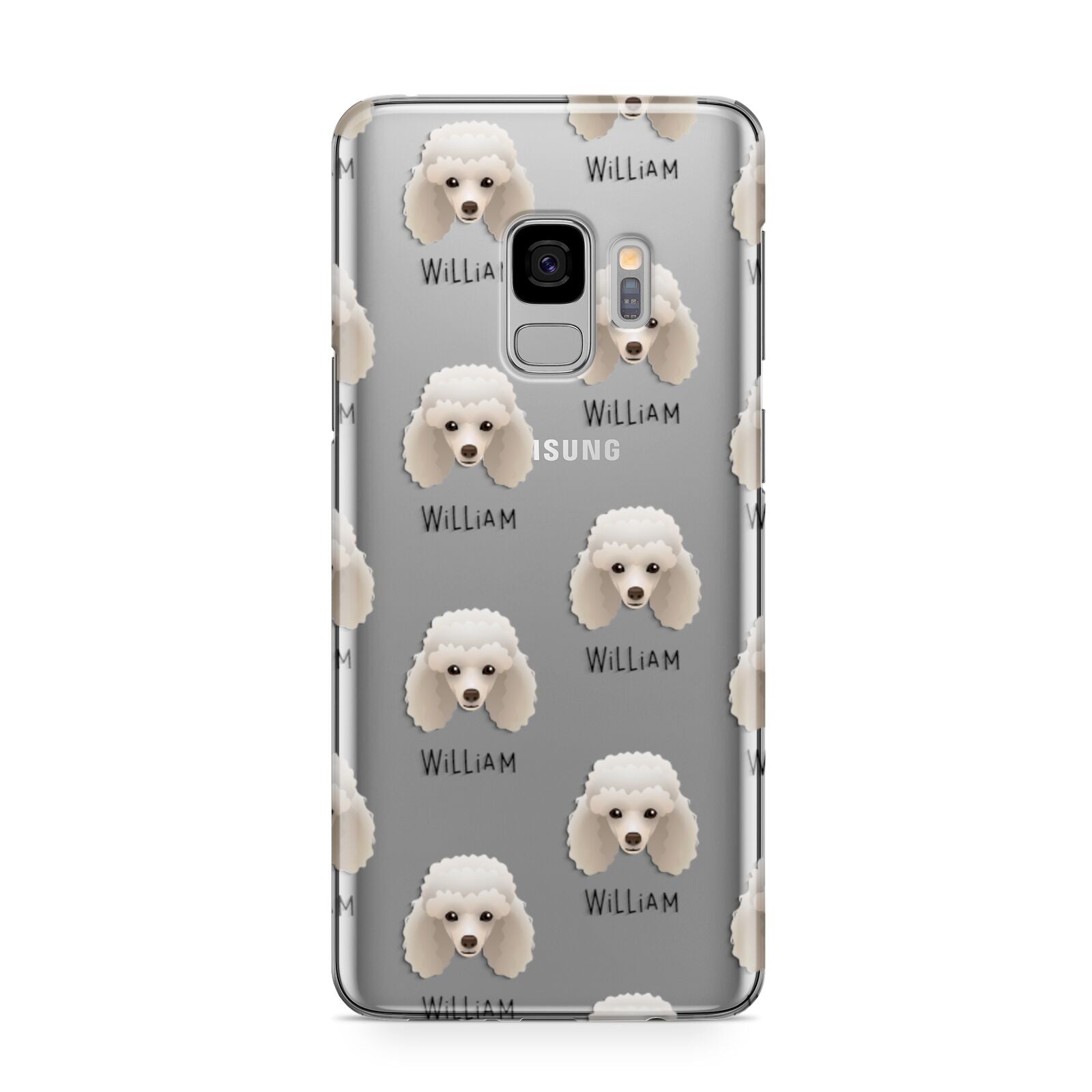 Toy Poodle Icon with Name Samsung Galaxy S9 Case