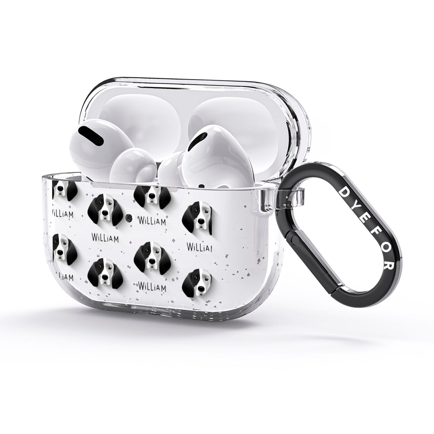 Trailhound Icon with Name AirPods Glitter Case 3rd Gen Side Image