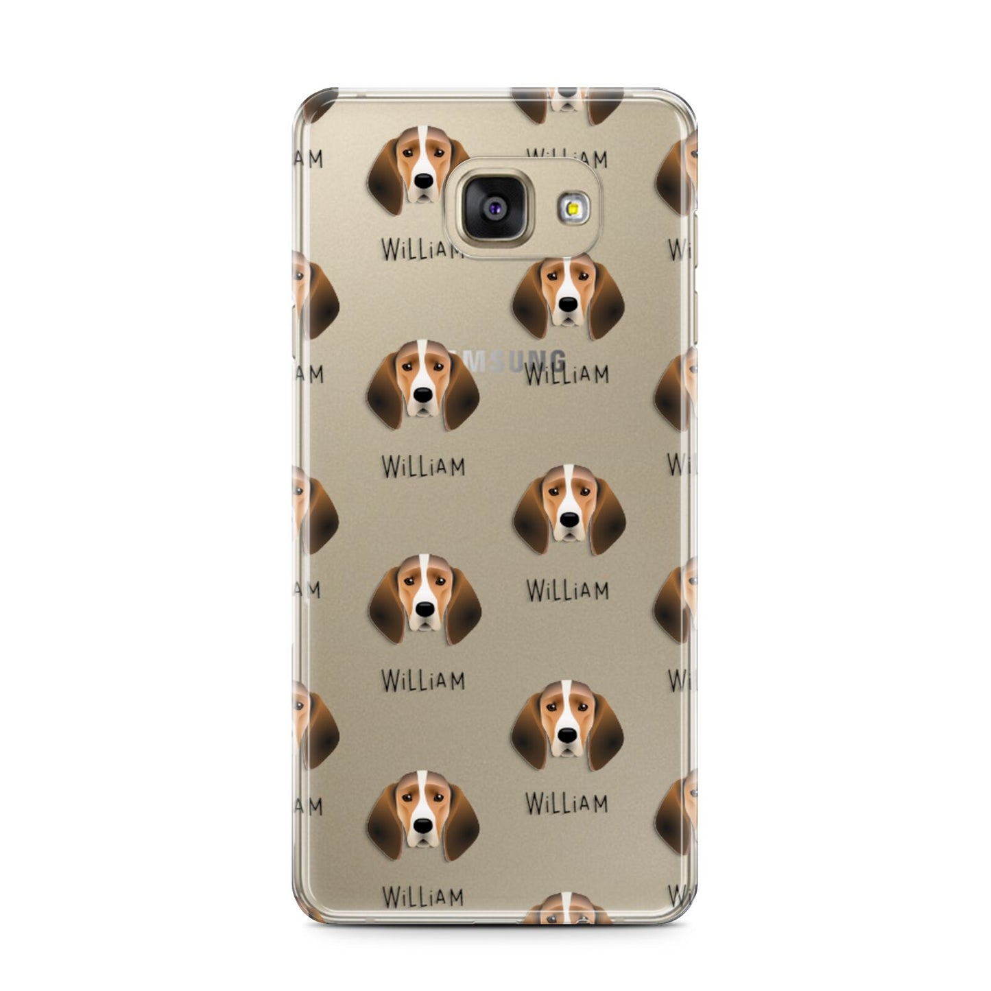 Trailhound Icon with Name Samsung Galaxy A7 2016 Case on gold phone